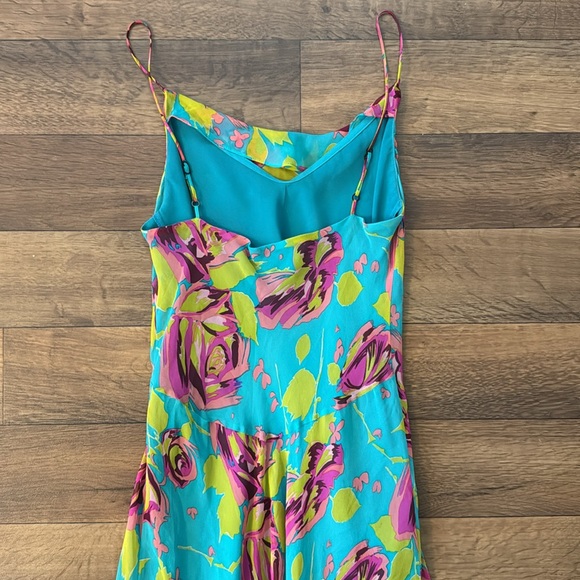 Betsey Johnson New York Vintage Size 10 Mermaid Whimsical 100% Silk Dress Floral - Picture 12 of 16